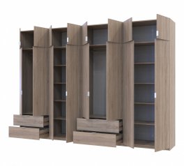 Шкаф для одежды Дорос Лукас дуб сонома 8 дверный 340 см