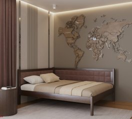 Кровать двуспальная деревянная Лев Милвоки Щит бука