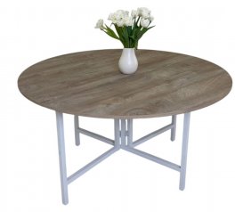 Стол круглый раскладной трансформер MebliRoMax Ten / Тен D1400