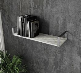 Полка настенная бетон/черный XR28