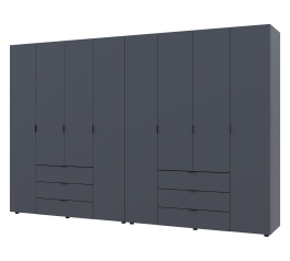 Шкаф Дорос Гелар графит 8 дверной 310 см