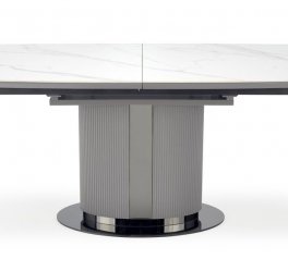 Стіл Dancan білий мармур/сірий