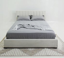 Ліжко м'яке двоспальне Шик Галичина Камелія з підйомним механізмом та нішею для білизни