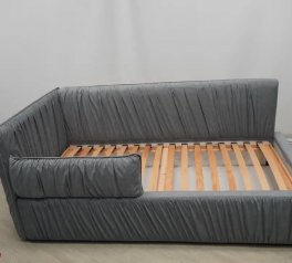 Мягкая детская кровать UMa Барни с подьемным механизмом и бортиком