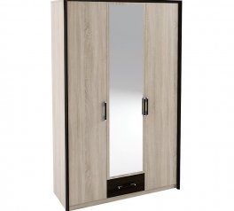 Шкаф 3Д Сокме Скарлет 3 дверный дуб сонома 136 см