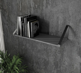 Полиця настінна антрацит/чорний XT28