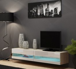 Тумба под ТВ Vigo / Виго RTV180 Белый/Дуб Сонома Cama Ширина 180 см