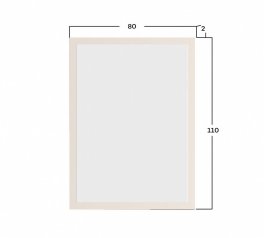 Зеркало LUS80/110 Монако Кашемир / Элегантный серый софттач