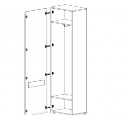 Шкаф SZF1D/21/6 ВМК Украина Амелия 2 дверный белый