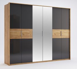 Шкаф 6дв з зеркалом Миромарк Рамона 6 дверный дуб крафт 275 см