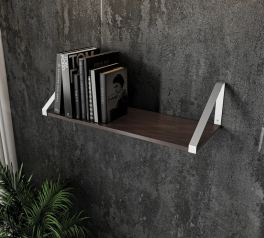 Полиця настінна венге темний/білий XT28