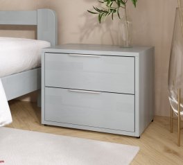 Тумба приліжкова дерев'яна DrevKO Аріна з 2 шухлядами Емаль