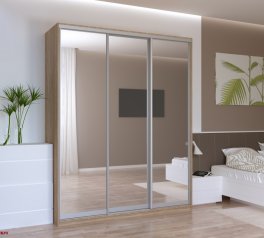 Шкаф-купе с зеркалами Дорос Сити Лайт дуб сонома 3 дверный 180 см