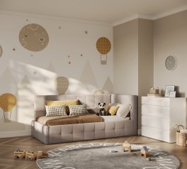 М'яке ліжко 0.9х2.0 з каркасом Келлі