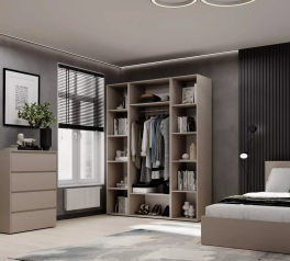 Шкаф распашной комбинированный двухдверный Art In Head №15 Light, ширина 160 см