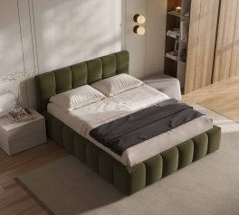 Мягкая кровать 1.6х2.0 подъёмная с каркасом Тони