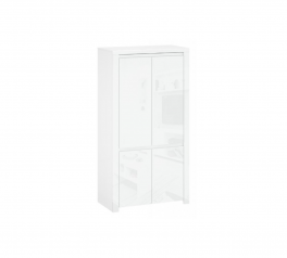 Шафка Мебельбос 4D [Q] 2 дверна білий глянець Lingo 106 см