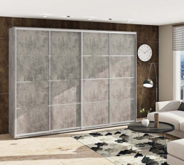 Шкаф-купе с 4 частей Комфорт мебель дуб трюфель 4 дверный 400 см