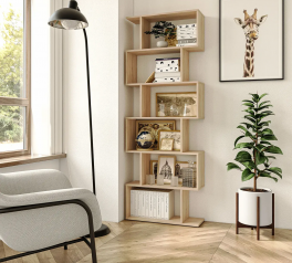 Стелаж сонома на 6 комірок GT56