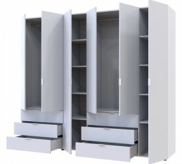 Комплект Дорос Гелар белый 2+4 ДСП 232,5 см