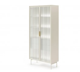  Вітрина висока 2D2S/91 з підсвіткою кашемір Lumi