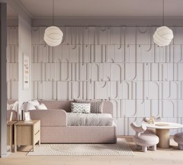 Кровать десткая мягкая Шик Галичина Мокко