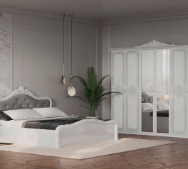 Модульная спальня Luiza/Луиза Миромарк Белый глянец