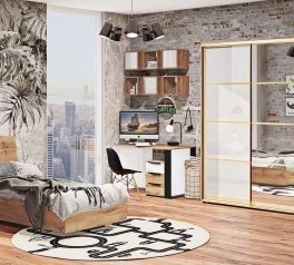 Модульная детская Oxford/Оксфорд Комфорт мебель Дуб Золотой