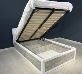 Кровать LOFT 120×200 + подъёмный механизм Дуб Сонома / Чёрный мат MebliRoMax