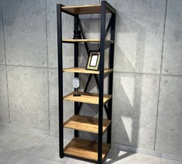Стеллаж LOFT 600 Дуб Сонома / Чёрный мат MebliRoMax
