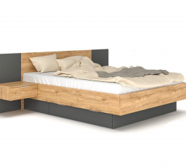 Кровать ламель + тумба прикроватная 2 шт. Кантри