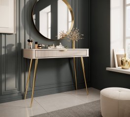 Стол туалетный 1S/100 Беж/Золотые ножки Lante