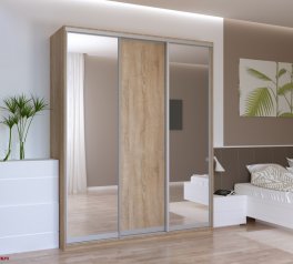 Шкаф-купе с зеркалом Дорос Сити Лайт 3 дверный 180 см