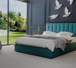 Ліжко м'яке Za House Furniture Лоренс з підйомним механізмом та нішею для білизни