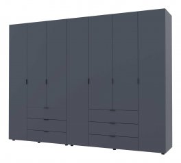 Шкаф Гелар 3+4 Дорос 7 дверный графит 272 см
