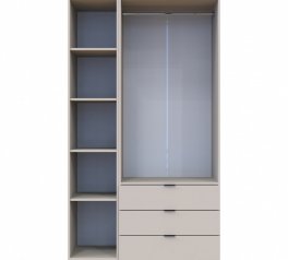 Шкаф для одежды Дорос Гелар кашемир 2-х дверный/Зеркало 116,5 см