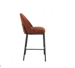 Стілець напівбарний B-150 Vetro Mebel теракотовий букле 93 см