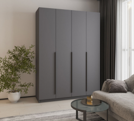 Шафа Mebelstar Оскар чотирьохдверна 160 см Антрацит 160 см