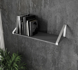 Полиця настінна антрацит/білий XT28