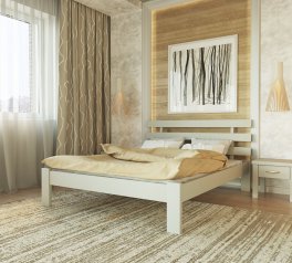 Ліжко дерев'яне Лев Асоль Масив бук Білий