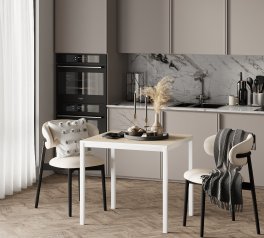 Обідній стіл Brevity Loft mini Дуб сонома/Білий метал Brevity Loft mini