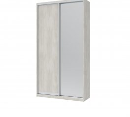 Шафа-купе з зеркалом Дорос Сіті Лайт біле дерево 2 дверна 120 см 