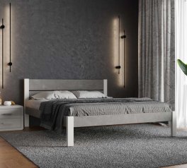 Кровать деревянная с мягкой вставкой ArborDrev Лофт 2 Сосна / Бук