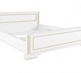 Ліжко двоспальне Гербор 180 Вайт ДСП біле без вкладу