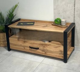 Тумба LOFT 1100 Дуб Сонома / Чорний мат MebliRoMax