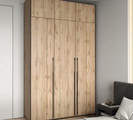  каф Морели R-0016 Рамо 3 дверный дуб аппалачи со штангой и полками 150см