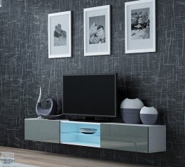 Тумба под ТВ Vigo / Виго RTV180 Белый мат/Серый глянец Cama Ширина 180 см