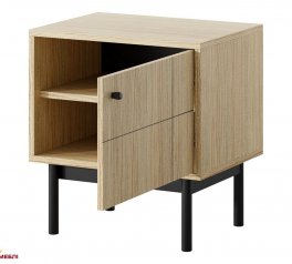 Тумба приліжкова дуб лінеа Japandi S54