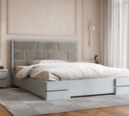 Ліжко дерев'яне з м'якою вставкою ArborDrev Тоскана Сосна / Бук