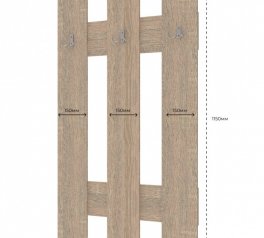 Вешалка для одежды дуб сонома Н1
